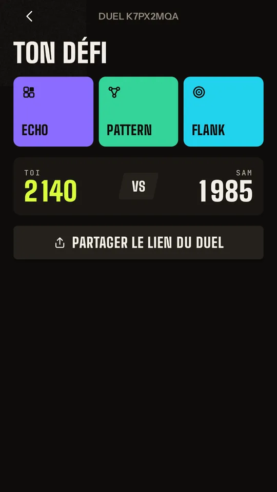 Un duel terminé : 2140 contre 1985